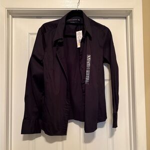 Women’s Tommy Hilfiger Navy Blue Button-Up Shirt NWT